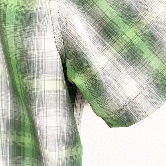 Prana Plaid Short Sleeve Button Down Shirt - Picture 8 of 12
